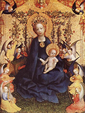 Lochner, Madonna im Rosenhag