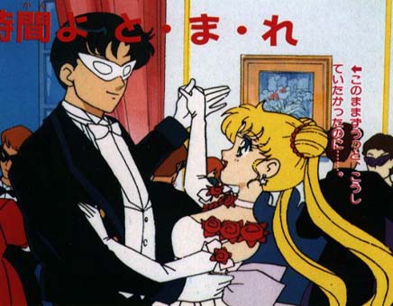 Serena and Darien dancing.