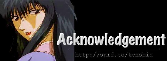 Rurouni Kenshin Acknowledgement List
