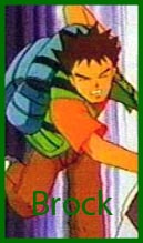 Brock throwing a pokeball