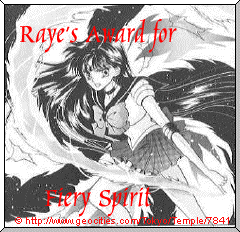 Raye's Award for Fiery Spirit