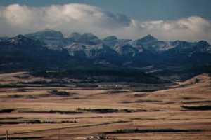 The Rocky Mountains near Cochrane