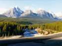 Morant's Curve on the CP Rail Line near Lake Louise
