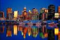 Vancouver at dusk from Stanley Park